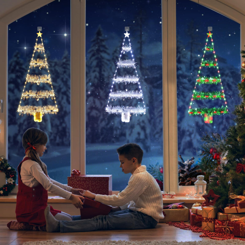 Geemoo LED Weihnachtsmann Leiter Lichterkette - 3 Meter LED Weihnachtsbeleuchtung Strombetrieben mit Timer, Speicherfunktion, 8 Modi, für Innen Außen Weihnachtsbaum Fenster Weihnachten Deko (Warmweiß)