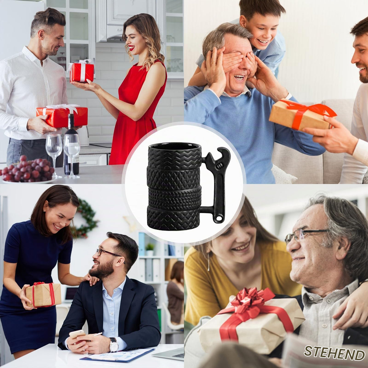 ZONSUSE Feuerlöscher Tasse Personalisiert,Becher in Form Eines Feuerlöschers,Kaffeebecher Porzellan,Lustige Geschenke für Männer Frauen Firemen Liebhaber Freunde Kollegen Kinder Geburtstage (Rot)