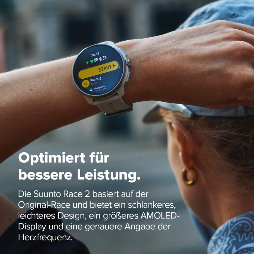 SUUNTO Race 2 GPS-Sportuhr, 1,5-Zoll-AMOLED-Display, 115+ Sportmodi