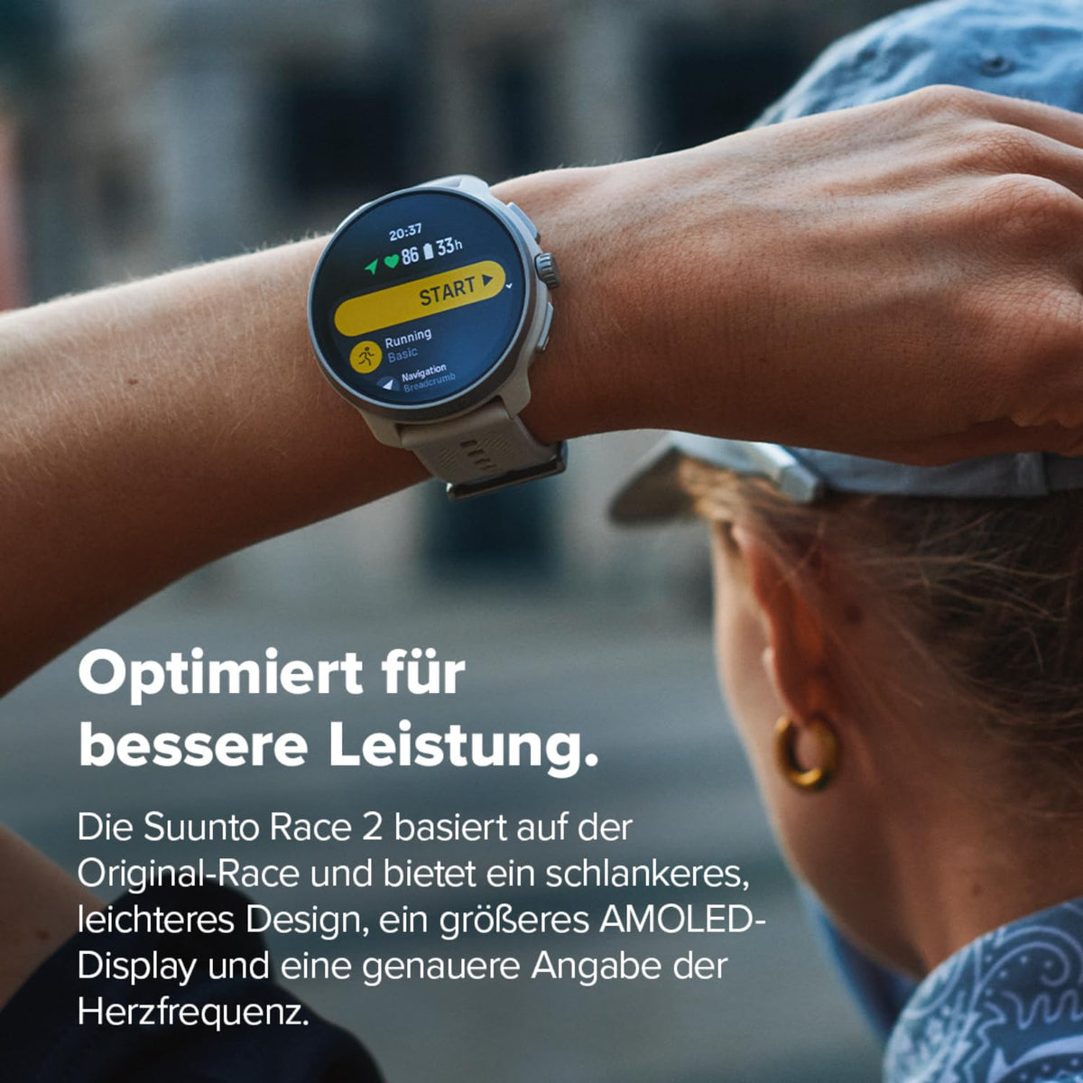 SUUNTO Race 2 GPS-Sportuhr, 1,5-Zoll-AMOLED-Display, 115+ Sportmodi