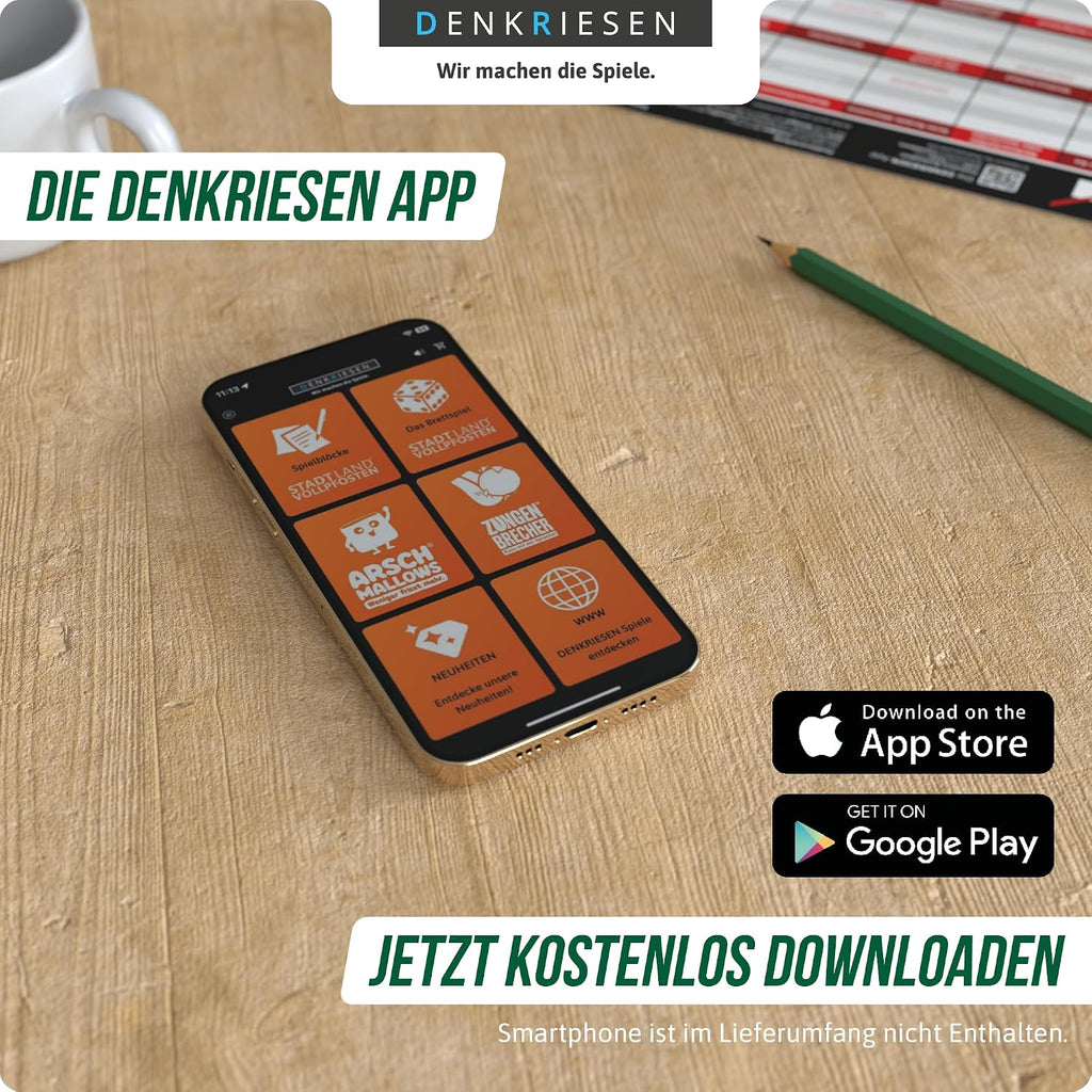 DENKRIESEN Stadt Land VOLLPFOSTEN Christmas Edition | DIN A4 Spielblock