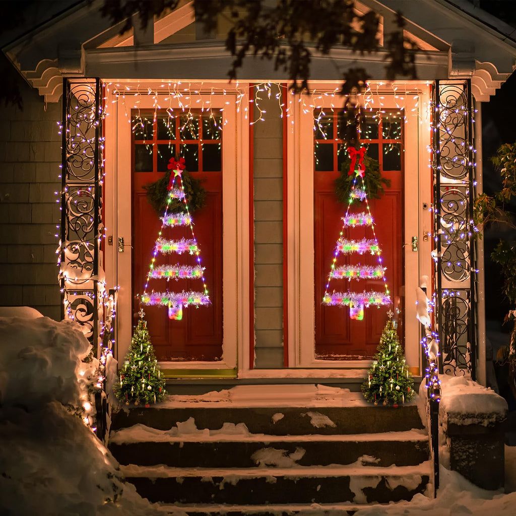 Geemoo LED Weihnachtsmann Leiter Lichterkette - 3 Meter LED Weihnachtsbeleuchtung Strombetrieben mit Timer, Speicherfunktion, 8 Modi, für Innen Außen Weihnachtsbaum Fenster Weihnachten Deko (Warmweiß)