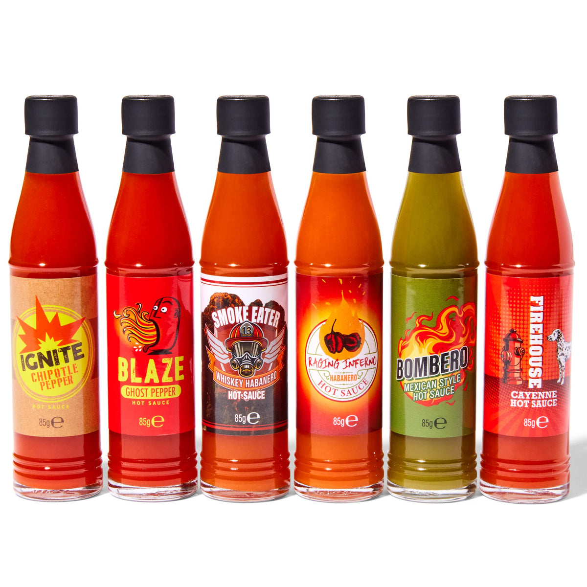 Thoughtfully - Scharfe Saucen Geschenkset - Street Food Truck Airstream Probierset Mit 4 Pikanten Chili-Saucen - Geschenk für Männer und Frauen