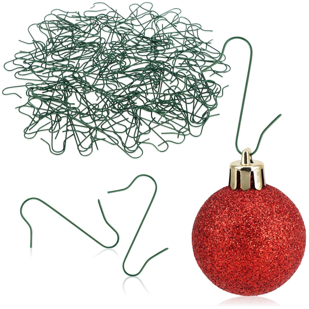 com-four® 300x Haken für Weihnachtsbaumschmuck, Schnellaufhänger
