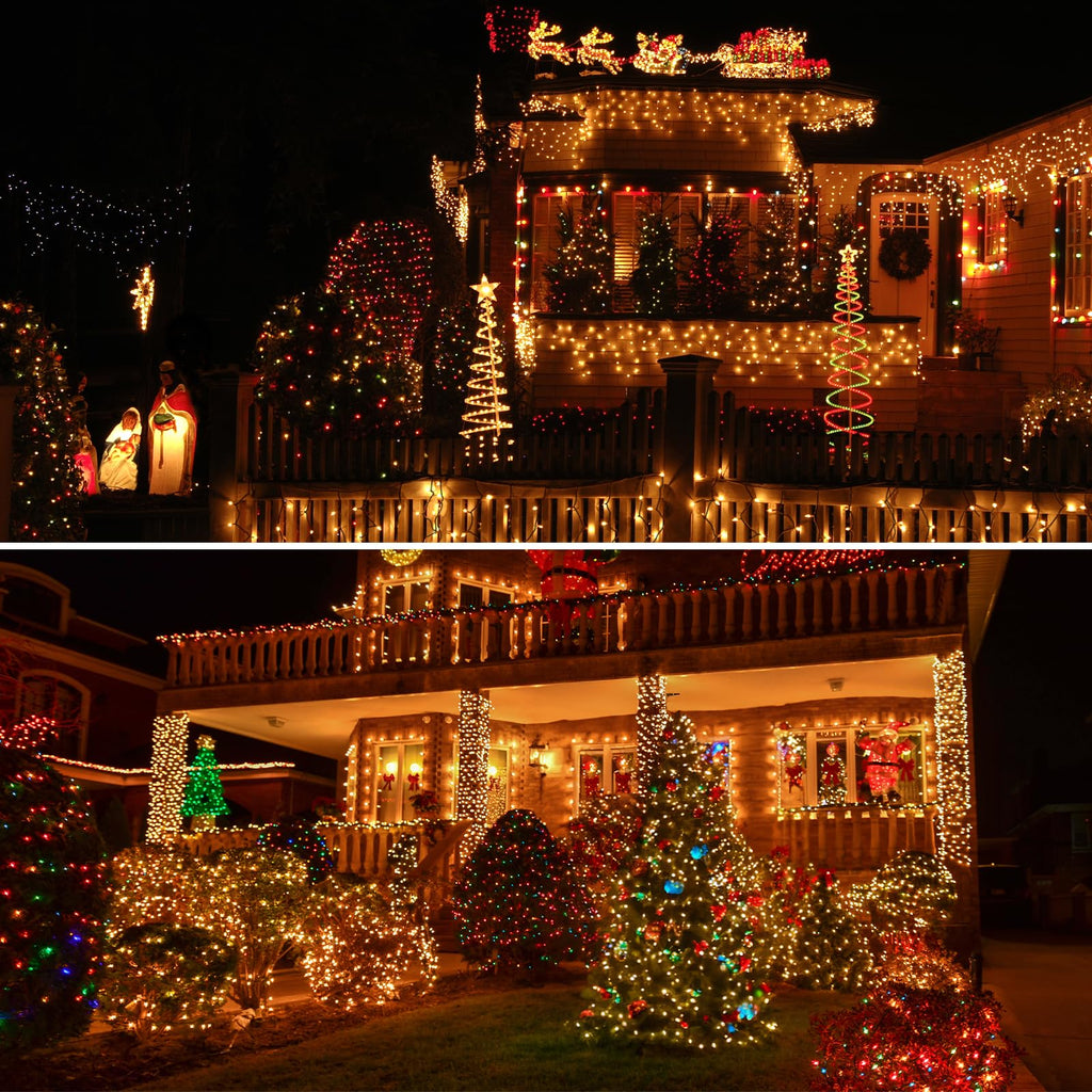MAGGIFT LED Lichterkette Weihnachtsbaum Außen, 80m 800 LED Lichterketten mit Stecker&Fernbedienung&Timer, Aussen Innen Wasserdicht Lichterkette Tannenbaum Warmweiß für Weihnachtsbeleuchtung Deko