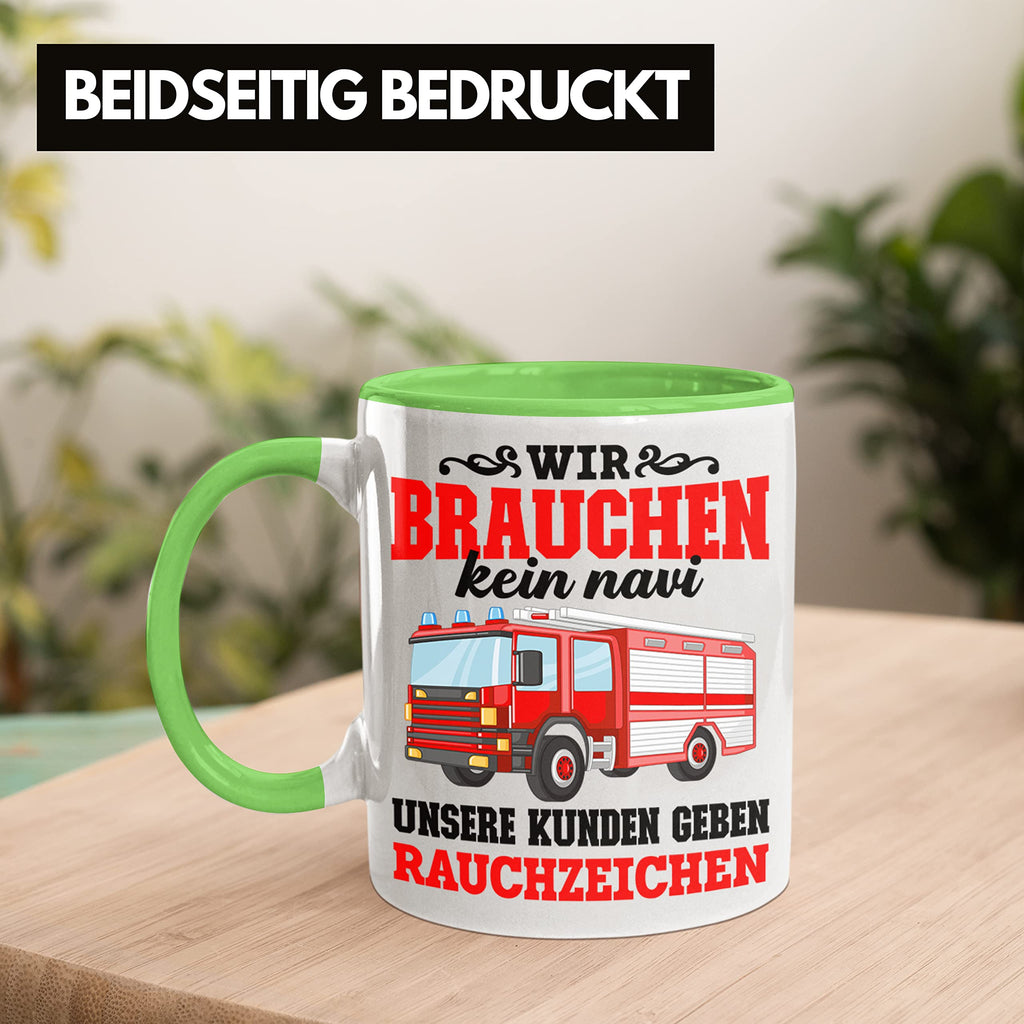 Trendation - Feuerwehr Tasse Geschenk Feuerwehrgeschenkartikel Mann Männer Erwachsene Feuerwehrmann Tasse Spruch (Rot)