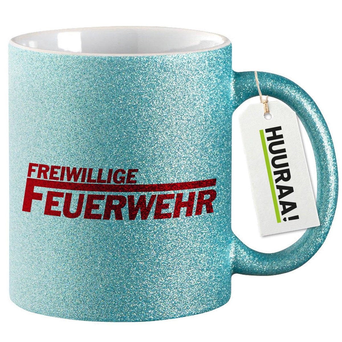 Huuraa Glitzertasse Freiwillige Feuerwehr Geschenk