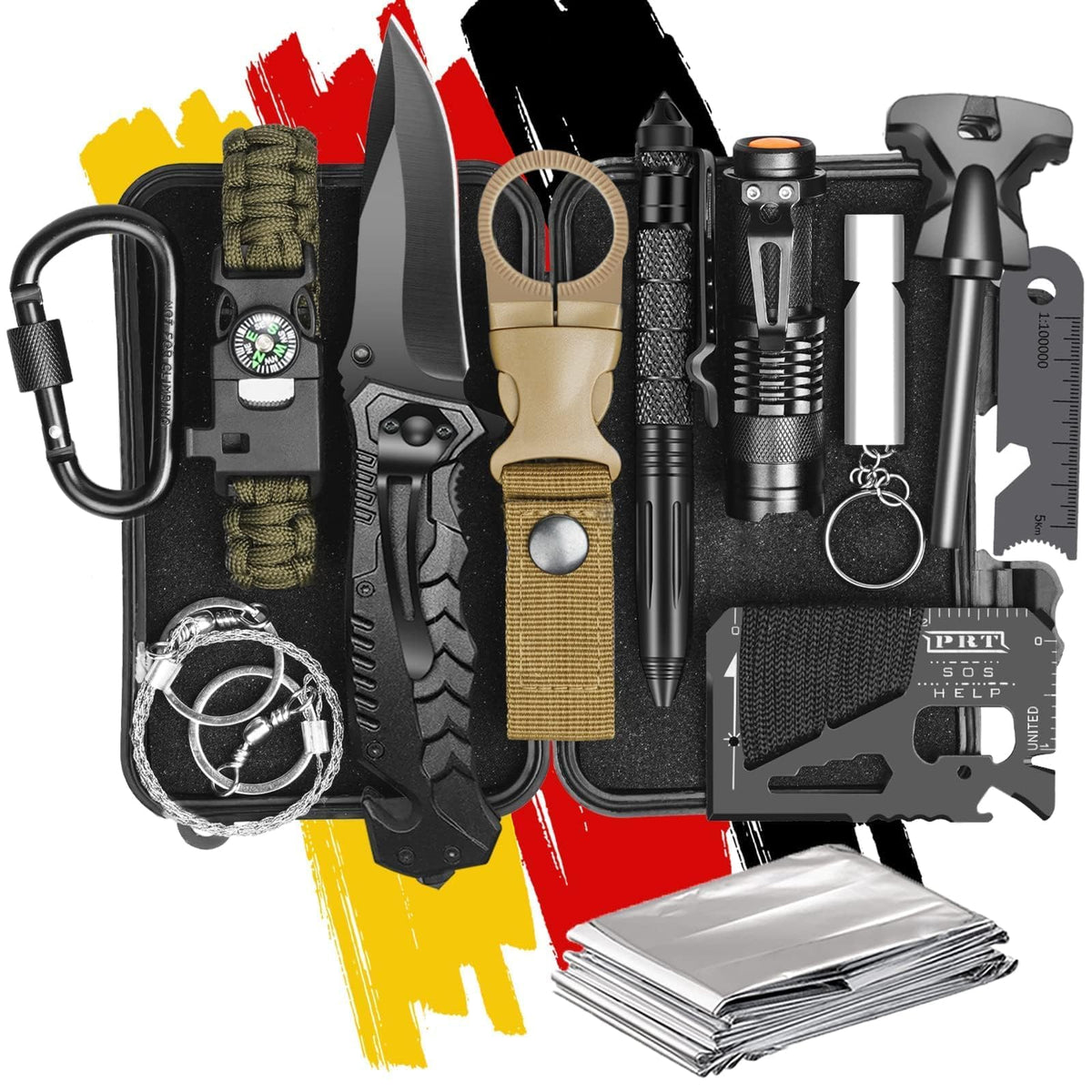 Veitorld Survival Kit Geschenke Weihnachten für Männer, Outdoor Ausrüstung