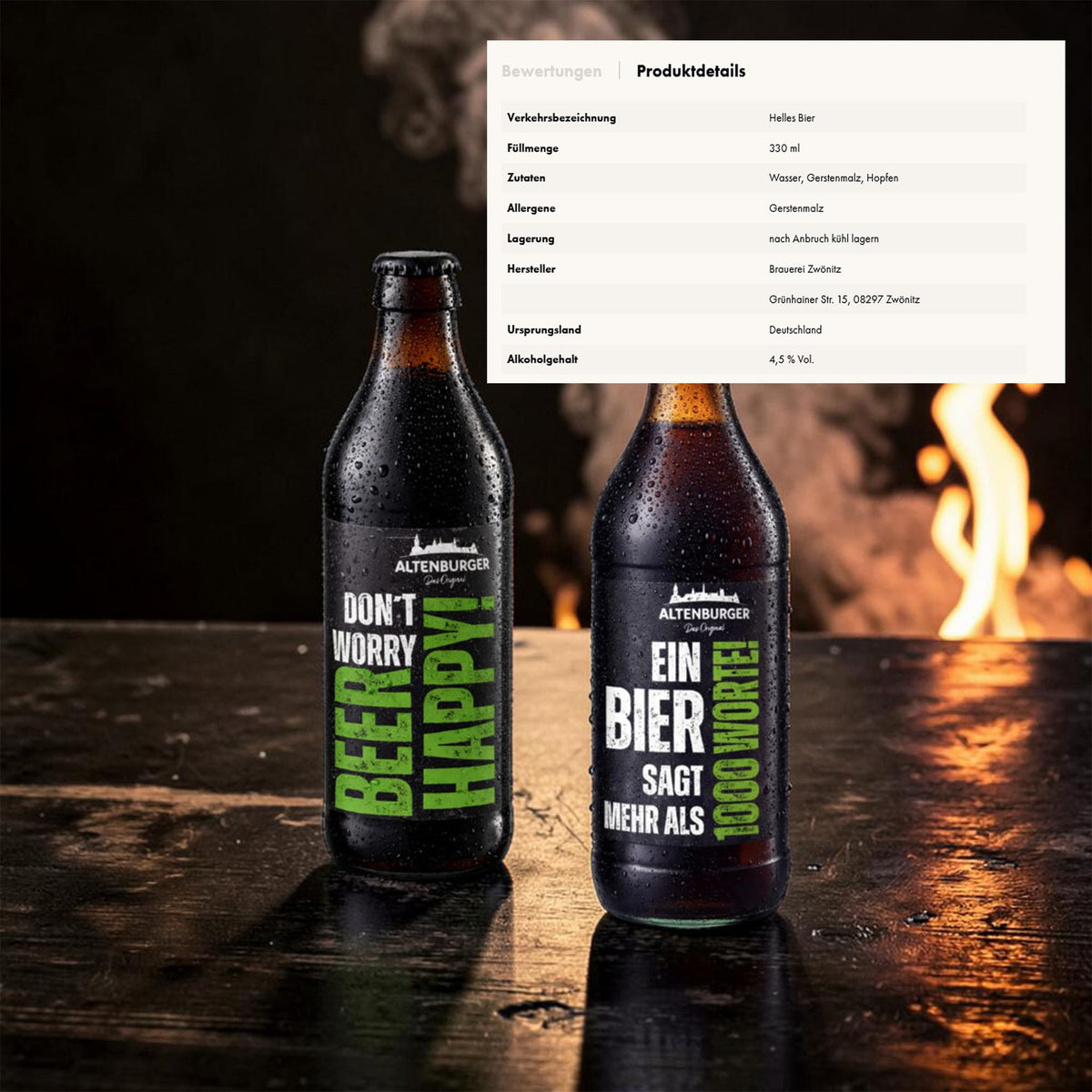 Altenburger Original Bierkiste - drei mit Bier verfeinerte Senfsorten als Geschenk-Set (3-teilig), Geschenkbox für Männer und Frauen