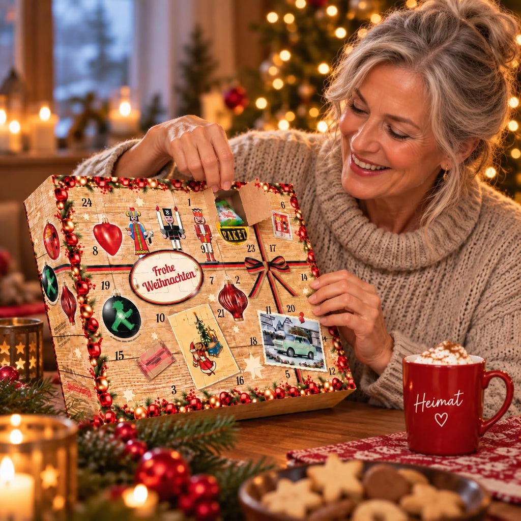 Adventskalender mit 24 Ostprodukten - 24x DDR Spezialitäten & Ostalgie 2026