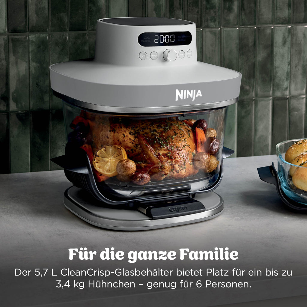 Ninja CRISPi PRO XL Glas-Heißluftfritteuse, 5 Funktionen, Moosgrün