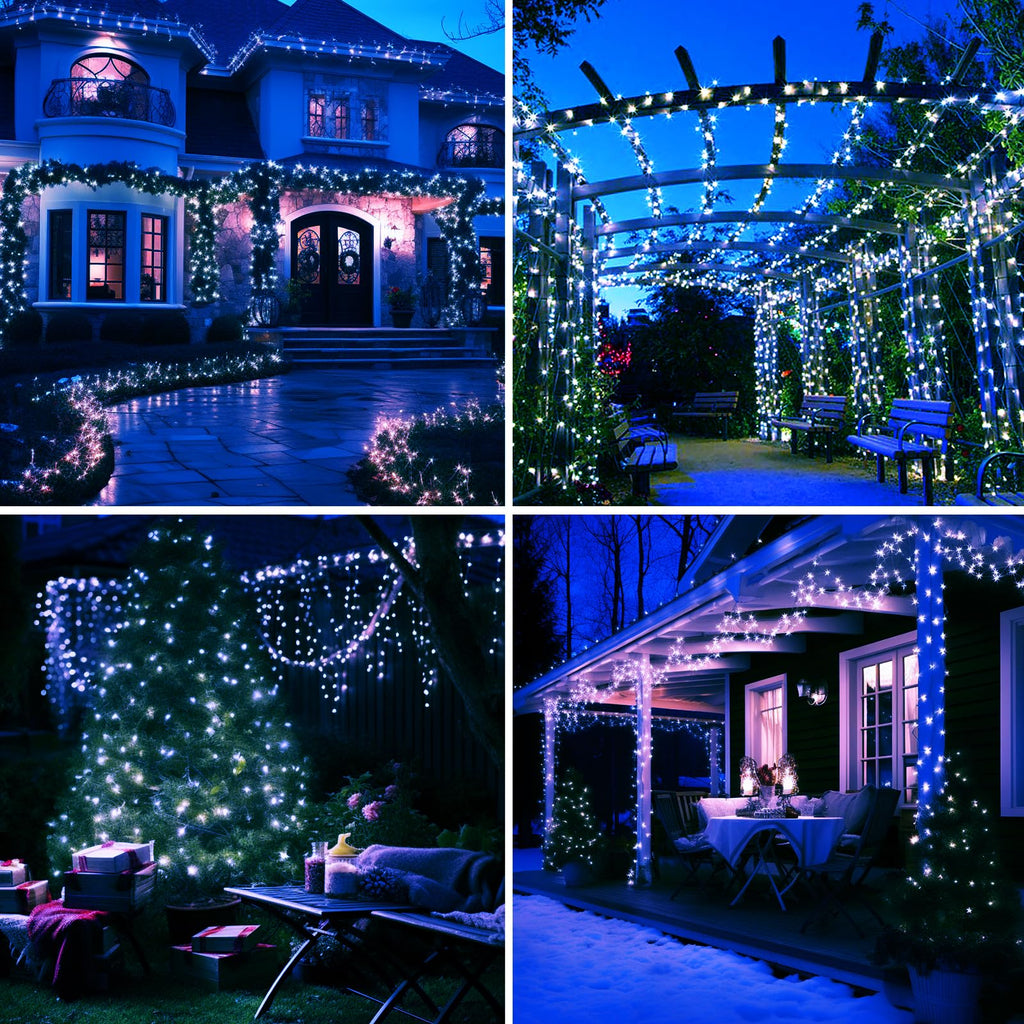 Peasur 3 Stück Solar Lichterkette Outdoor, 3x12M 120 LED Lichterkette Außen