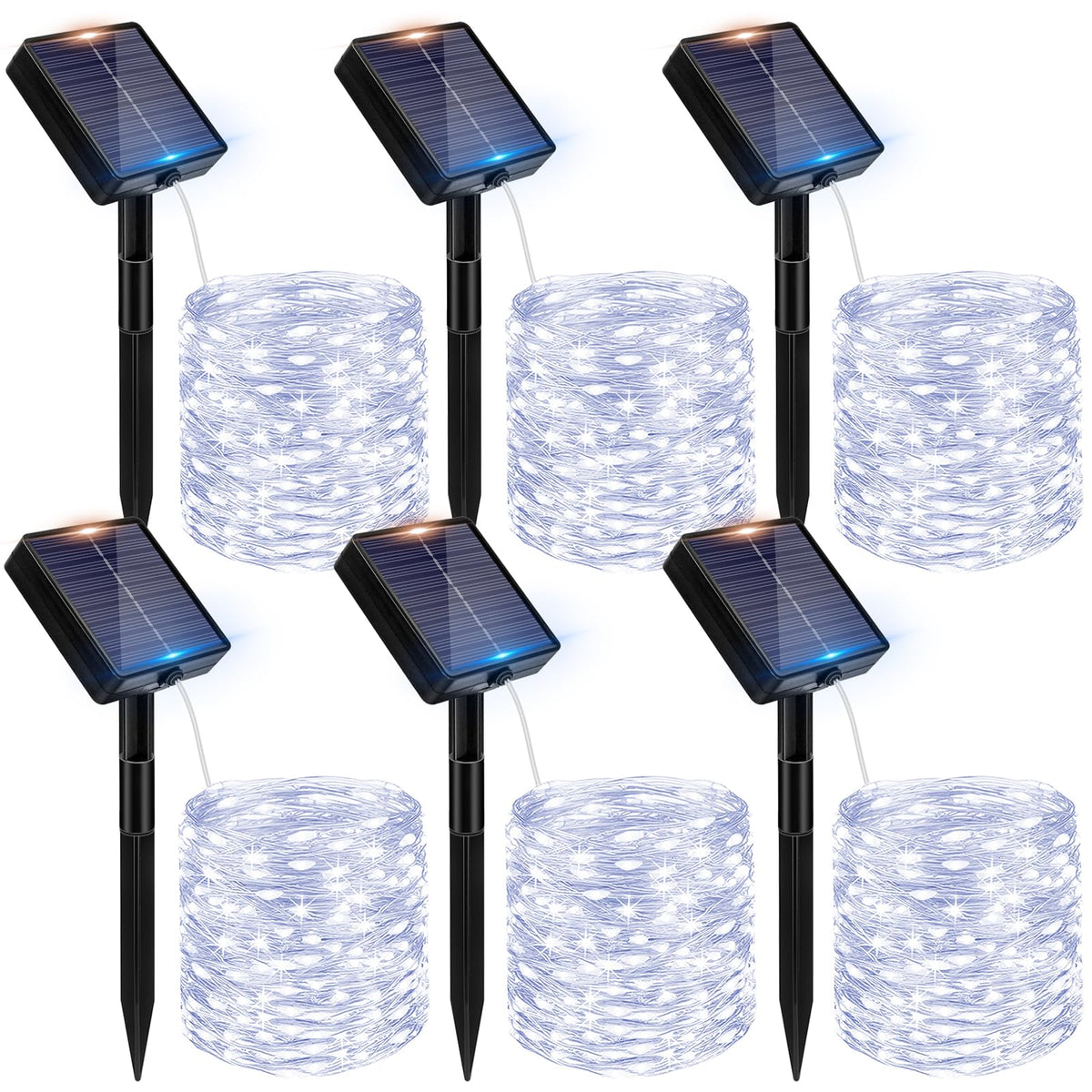 Peasur 3 Stück Solar Lichterkette Outdoor, 3x12M 120 LED Lichterkette Außen