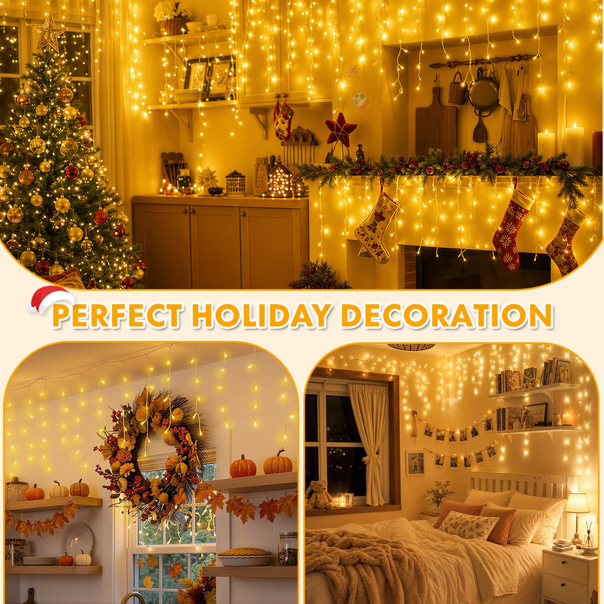 MAGGIFT 10M 400 LED Eisregen Lichterkette Außen Innen, Weihnachtsbeleuchtung Außen mit Fernbedienung/Timer/8 Modi,IP44 Wasserdicht Außenbeleuchtung Weihnachten Lichtervorhang Aussen für Balkon,Outdoor