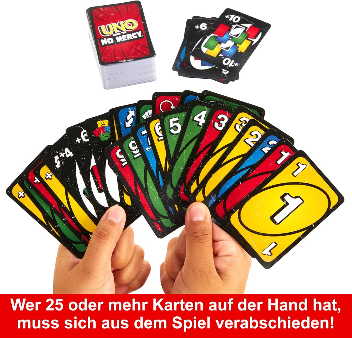Mattel Games UNO Show ‘em No Mercy Kartenspiel in Aufbewahrungsdose, ab 7 Jahren