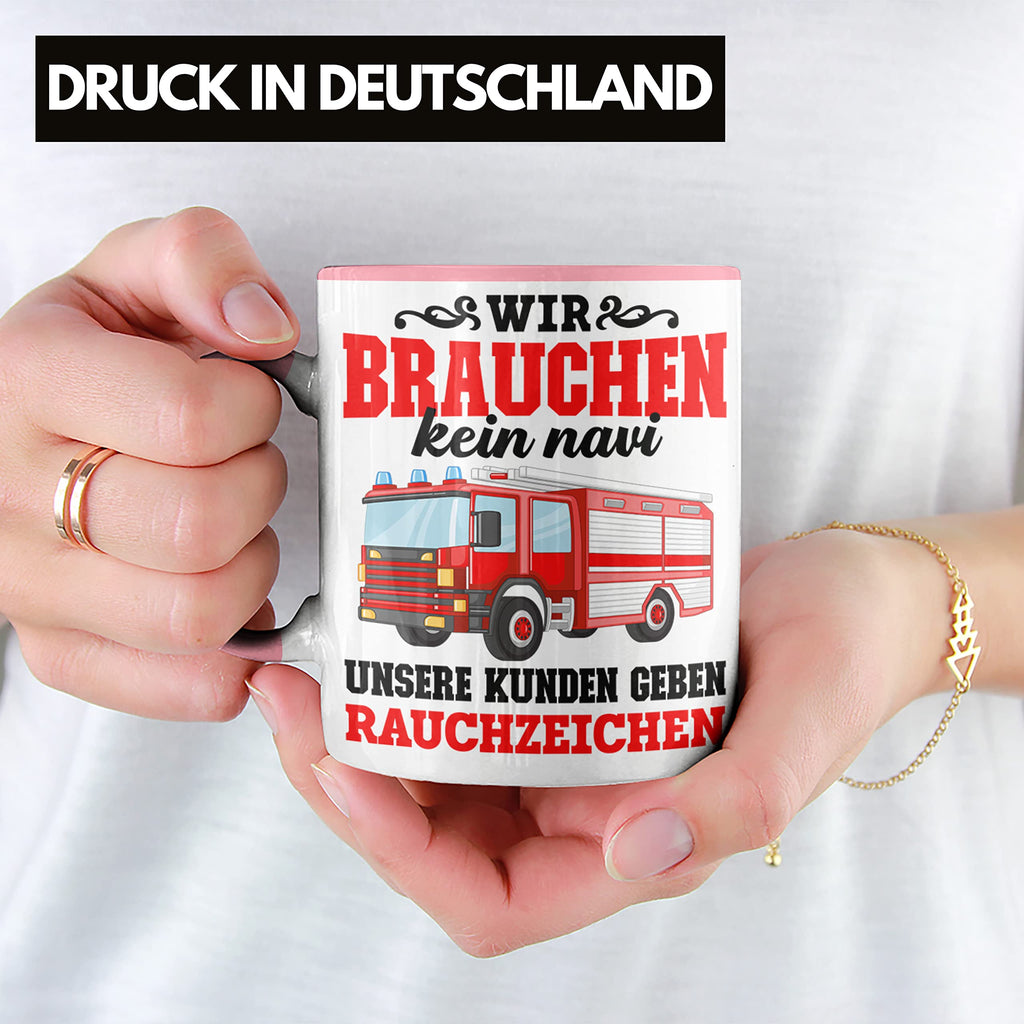 Trendation - Feuerwehr Tasse Geschenk Feuerwehrgeschenkartikel Mann Männer Erwachsene Feuerwehrmann Tasse Spruch (Rot)
