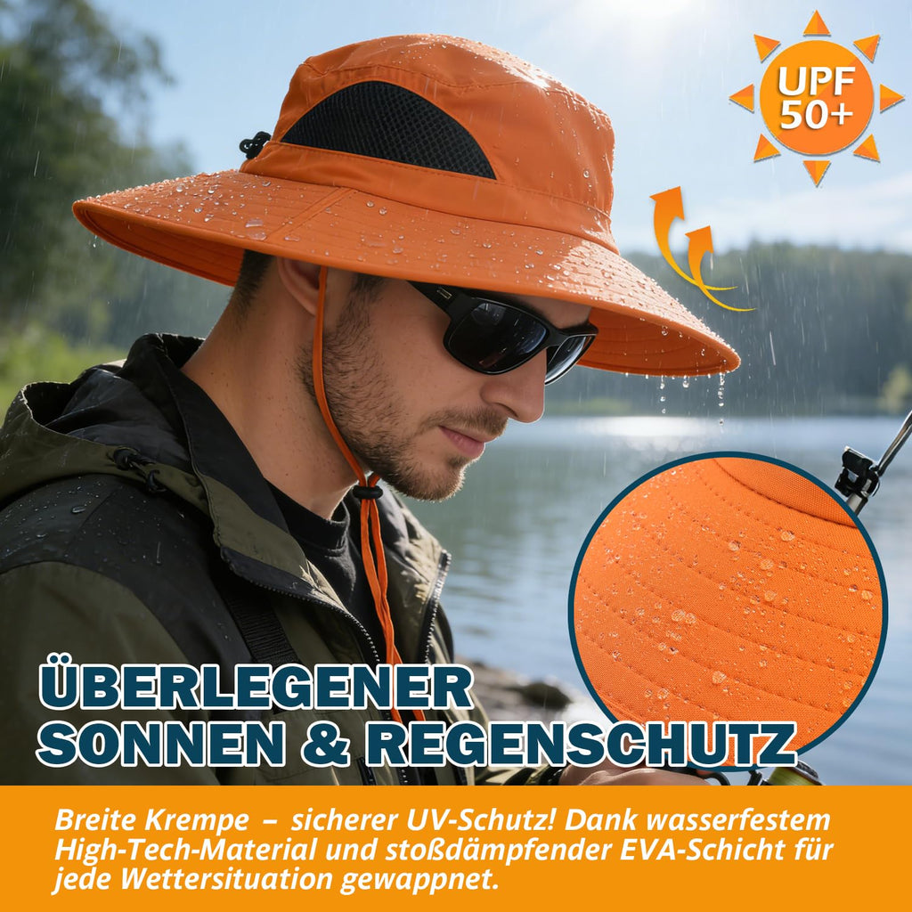 EINSKEY Breitkrempe Sonnenhut, wasserdichter Buschhut für Damen und Herren
