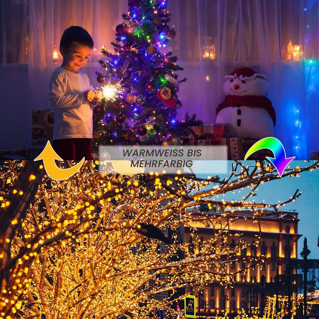 MAGGIFT LED Lichterkette Weihnachtsbaum Außen, 80m 800 LED Lichterketten mit Stecker&Fernbedienung&Timer, Aussen Innen Wasserdicht Lichterkette Tannenbaum Warmweiß für Weihnachtsbeleuchtung Deko