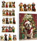 Weihnachts-Adventskalender für Hunde, wiederverwendbar, flaches Acryl, 24 Tage Adventskalender mit Hunde-Themen-Anhängern, für , Freunde, Erwachsene