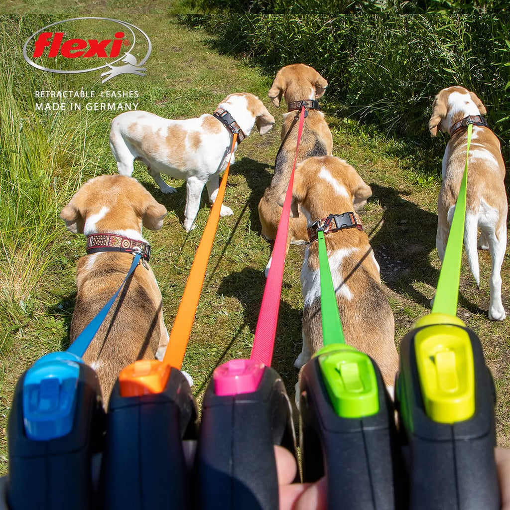 flexi® Classic L Hunde Roll-Leine, 5m Gurt, schwarz