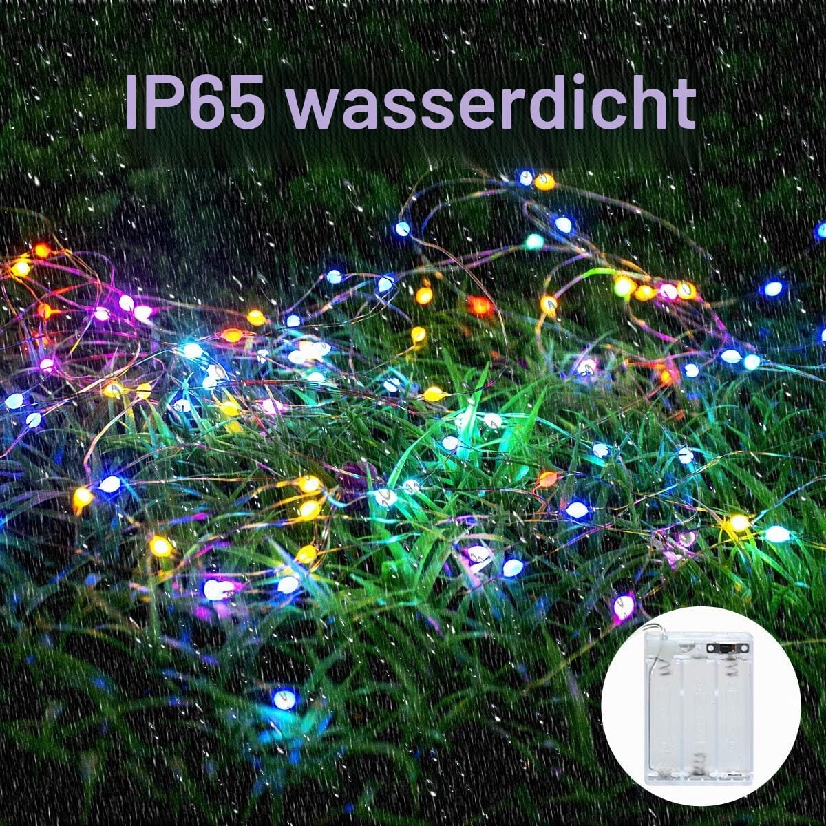 cshare Halloween Deko Lichterkette, Herbst lichterkette, 16.4ft/5m 50LEDs Orange Fall Fairy Lichter,Halloween Dekorationen String IP65 wasserdicht Zelt Lichter für kürbis Dach Fenster Party(Orange)