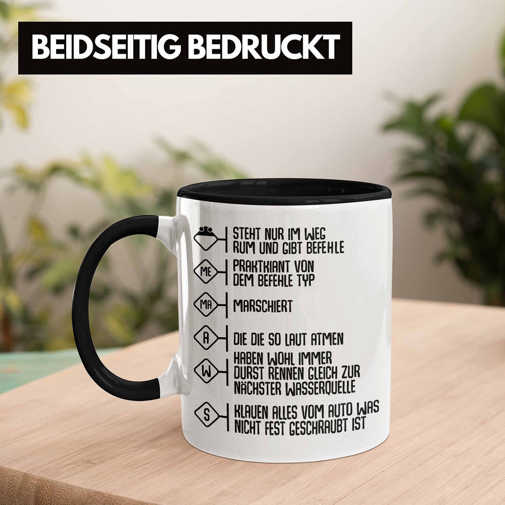 Trendation - Feuerwehr Tasse Geschenke Zubehör Lustig Einsatz Geburtstag Spruch Mann Praktikant (Rot)