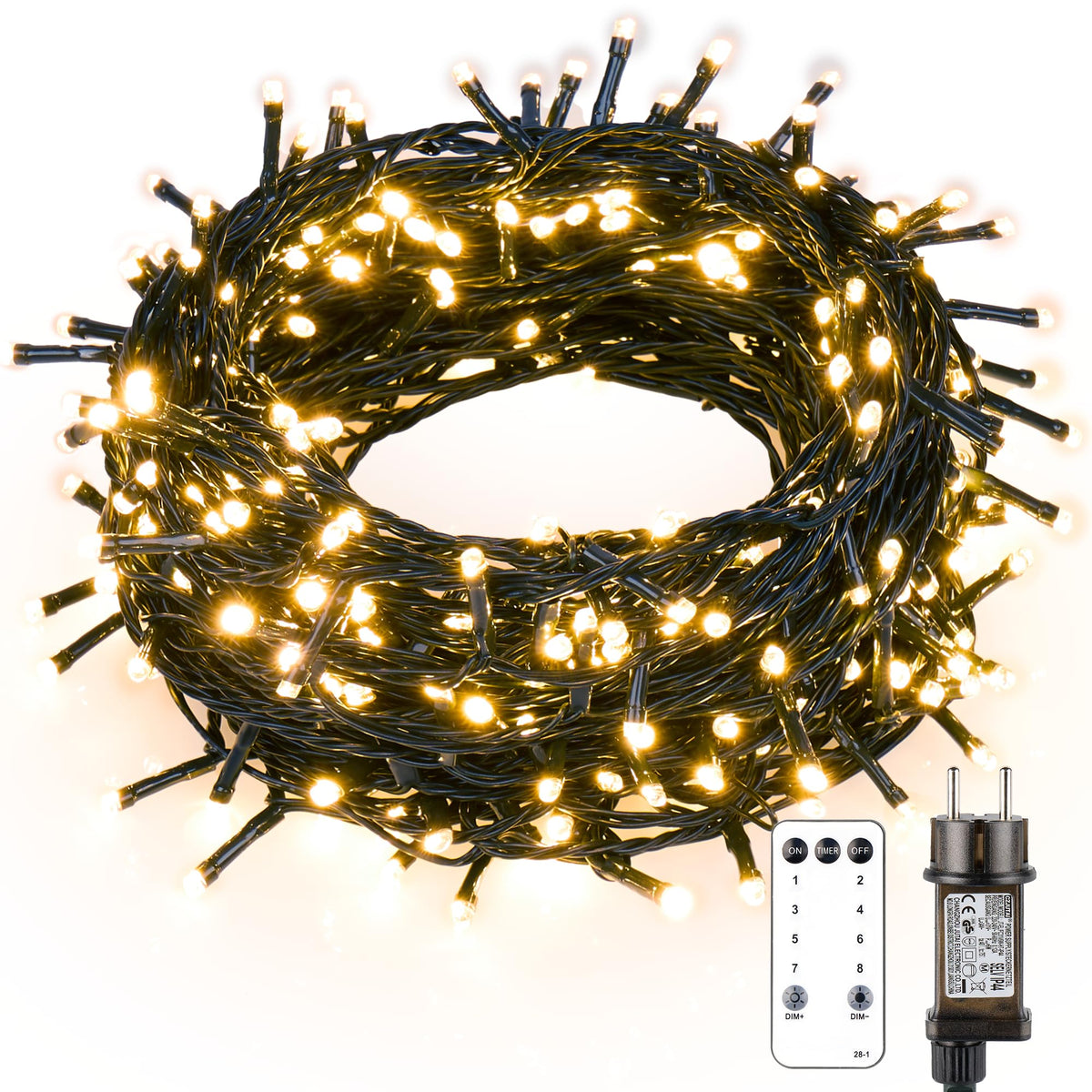 MAGGIFT LED Lichterkette Weihnachtsbaum Außen, 80m 800 LED Lichterketten mit Stecker&Fernbedienung&Timer, Aussen Innen Wasserdicht Lichterkette Tannenbaum Warmweiß für Weihnachtsbeleuchtung Deko