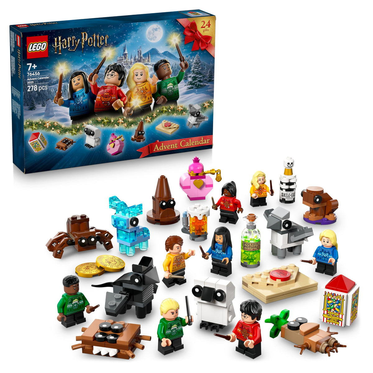 LEGO Minecraft Adventskalender 2025 - Spielzeug für Jungen & Mädchen ab 7 Jahren - 24 Überraschungen inkl. Minifiguren & Mini-Modellen - Kinder Spielset - Gaming Geschenk zum Advent - 21280