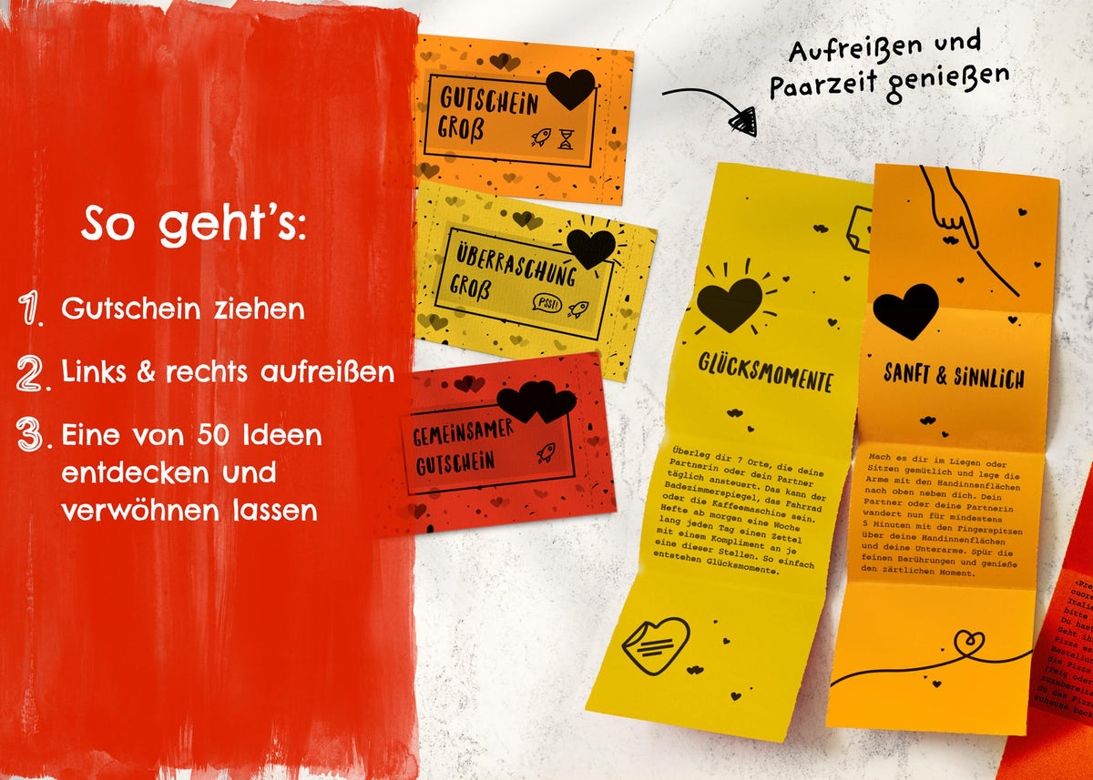 Herzmeister Geschenk für Paare - 50 unvergessliche Momente zu zweit erleben