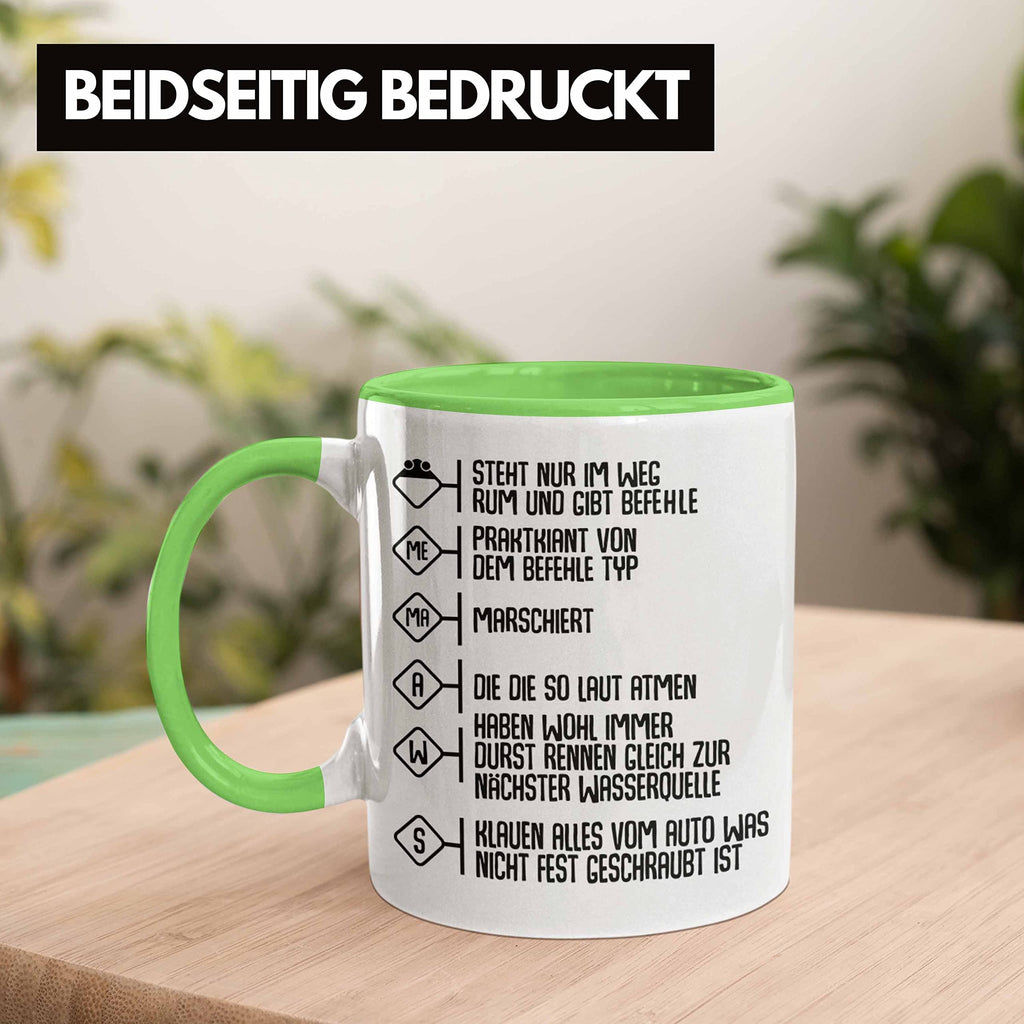 Trendation - Feuerwehr Tasse Geschenke Zubehör Lustig Einsatz Geburtstag Spruch Mann Praktikant (Rot)