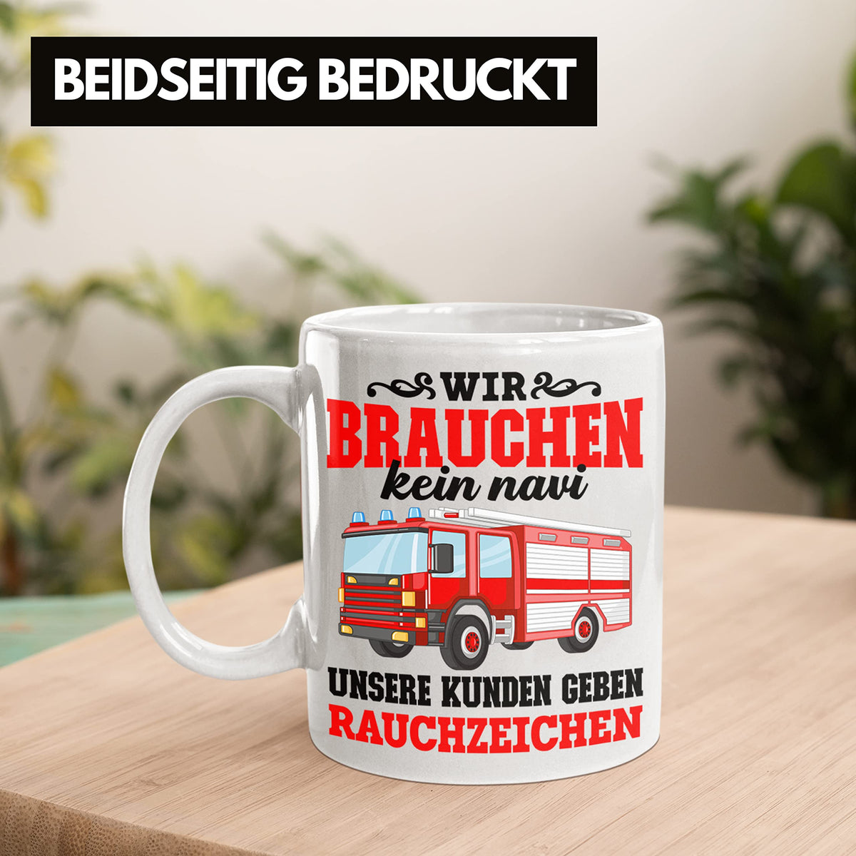 Trendation - Feuerwehr Tasse Geschenk Feuerwehrgeschenkartikel Mann Männer Erwachsene Feuerwehrmann Tasse Spruch (Rot)