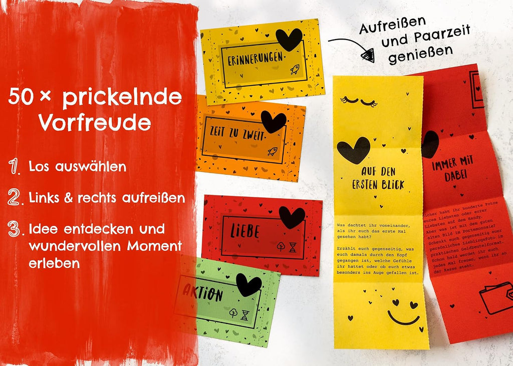 Herzmeister Geschenk für Paare - 50 unvergessliche Momente zu zweit erleben