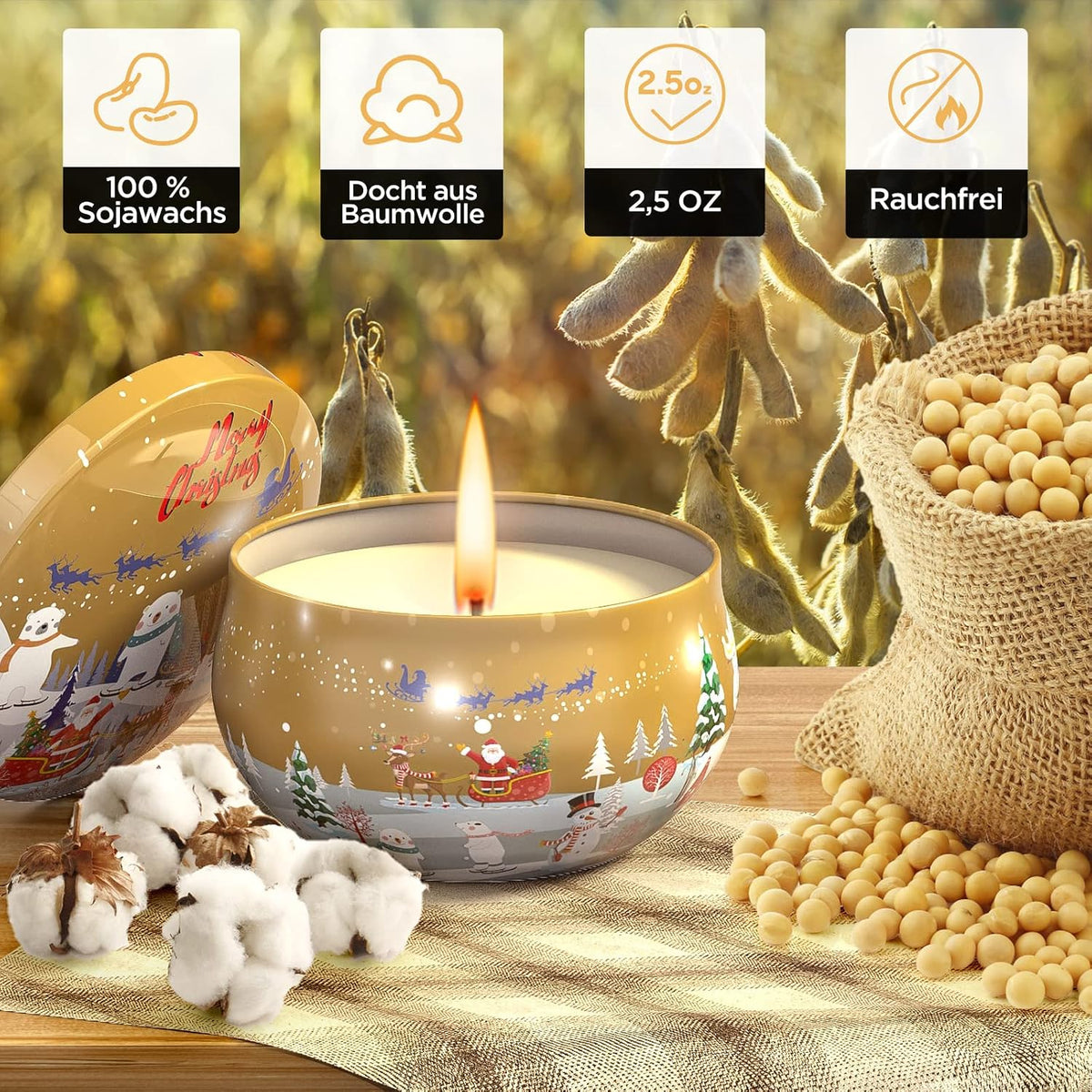 Primevolve Duftkerzen Geschenkset 12 Stück 2.5 OZ，Geburtstagsgeschenk für, Geschenke für ，Personalisierte Geschenke für Weihnachten,Jahrestag, Bad, Yoga, Kleine Geschenke für