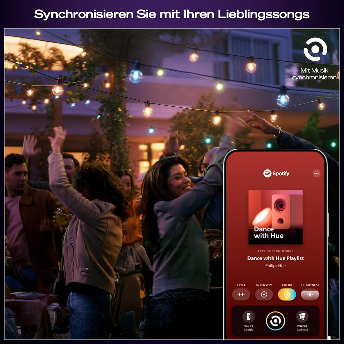Philips Hue Festavia Globe Außenlichterkette, 7m, 10 Lampenkugeln