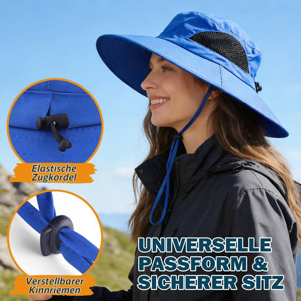 EINSKEY Breitkrempe Sonnenhut, wasserdichter Buschhut für Damen und Herren