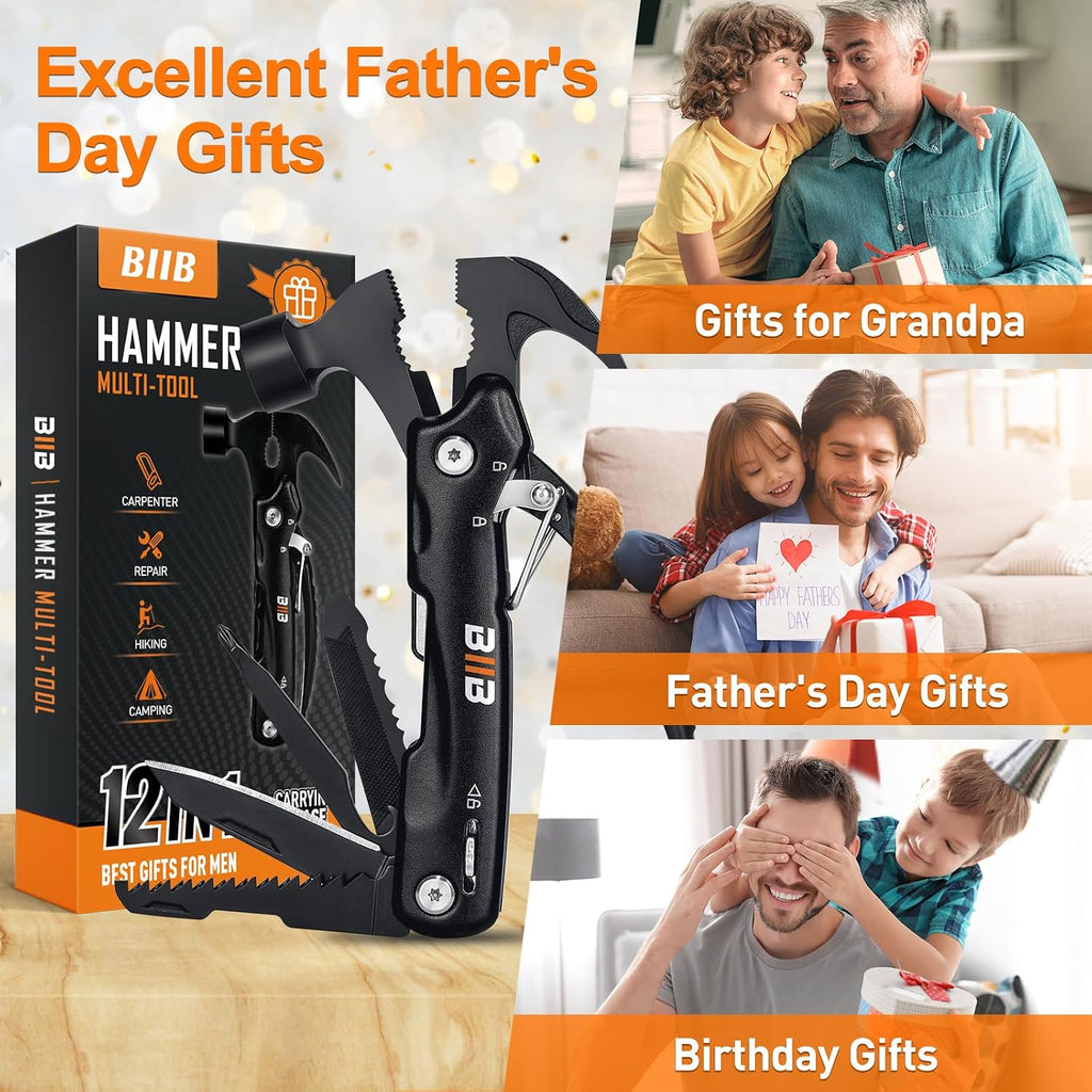 BIIB Geschenke für Männer, 12 in 1 Multitool Weihnachtsgeschenke für Männer