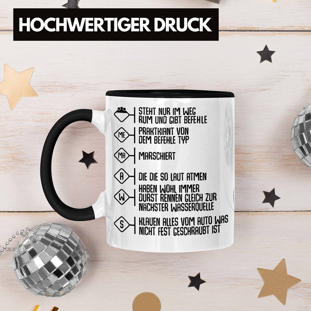 Trendation - Feuerwehr Tasse Geschenke Zubehör Lustig Einsatz Geburtstag Spruch Mann Praktikant (Rot)