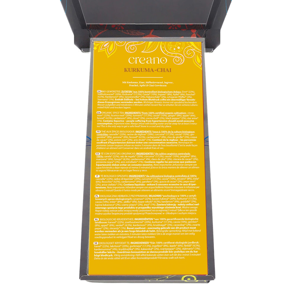 Creano Premium Bio Kräutertee Geschenkset „ORGANIC HERBAL TEA“ - 9 Pyramiden-Teebeutel in 9 unterschiedlichen Sorten - 22,5g - NEUHEIT 2024*