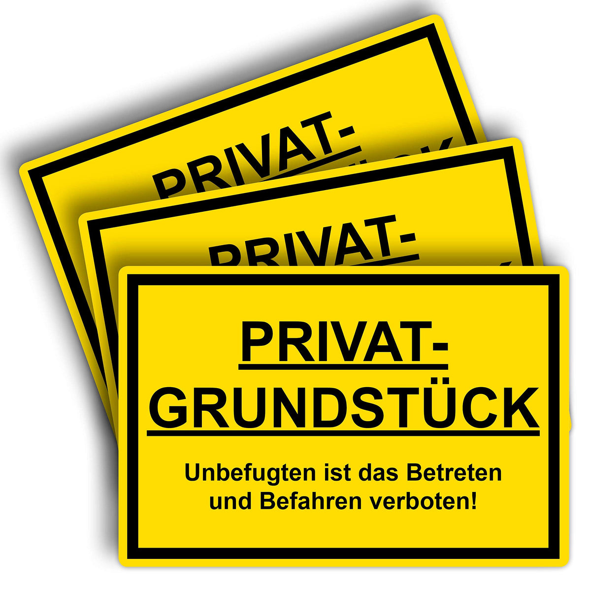 STROBO 3x PVC-Schilder "Feuerwehrzufahrt freihalten" 30 x 20 cm mit UV-Schutz