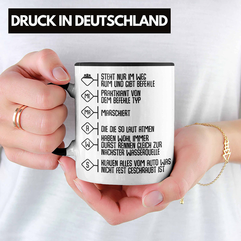 Trendation - Feuerwehr Tasse Geschenke Zubehör Lustig Einsatz Geburtstag Spruch Mann Praktikant (Rot)