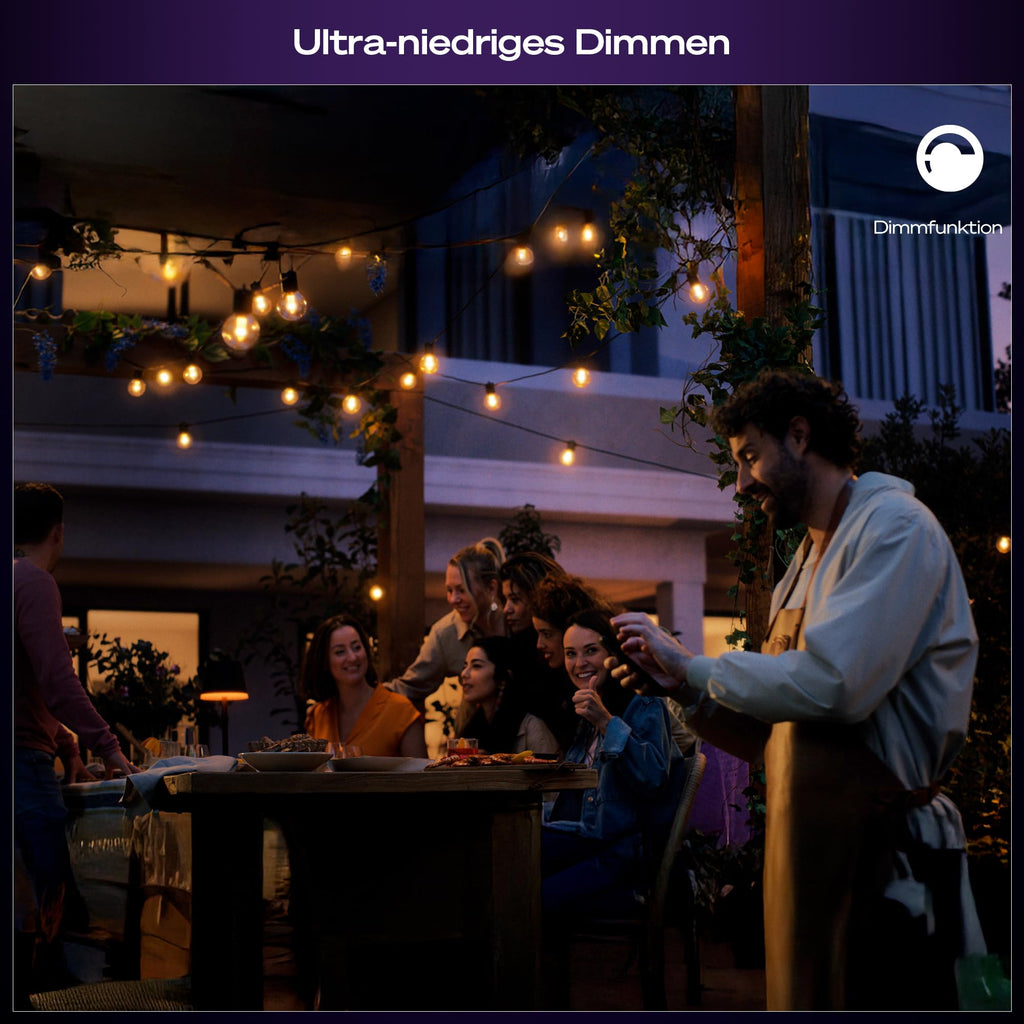 Philips Hue Festavia Globe Außenlichterkette, 7m, 10 Lampenkugeln