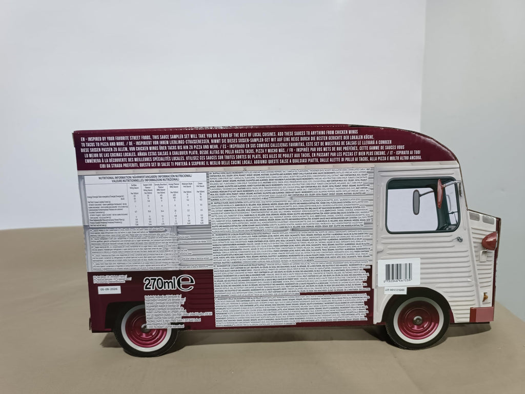 Thoughtfully - Scharfe Saucen Geschenkset - Street Food Truck Airstream Probierset Mit 4 Pikanten Chili-Saucen - Geschenk für Männer und Frauen