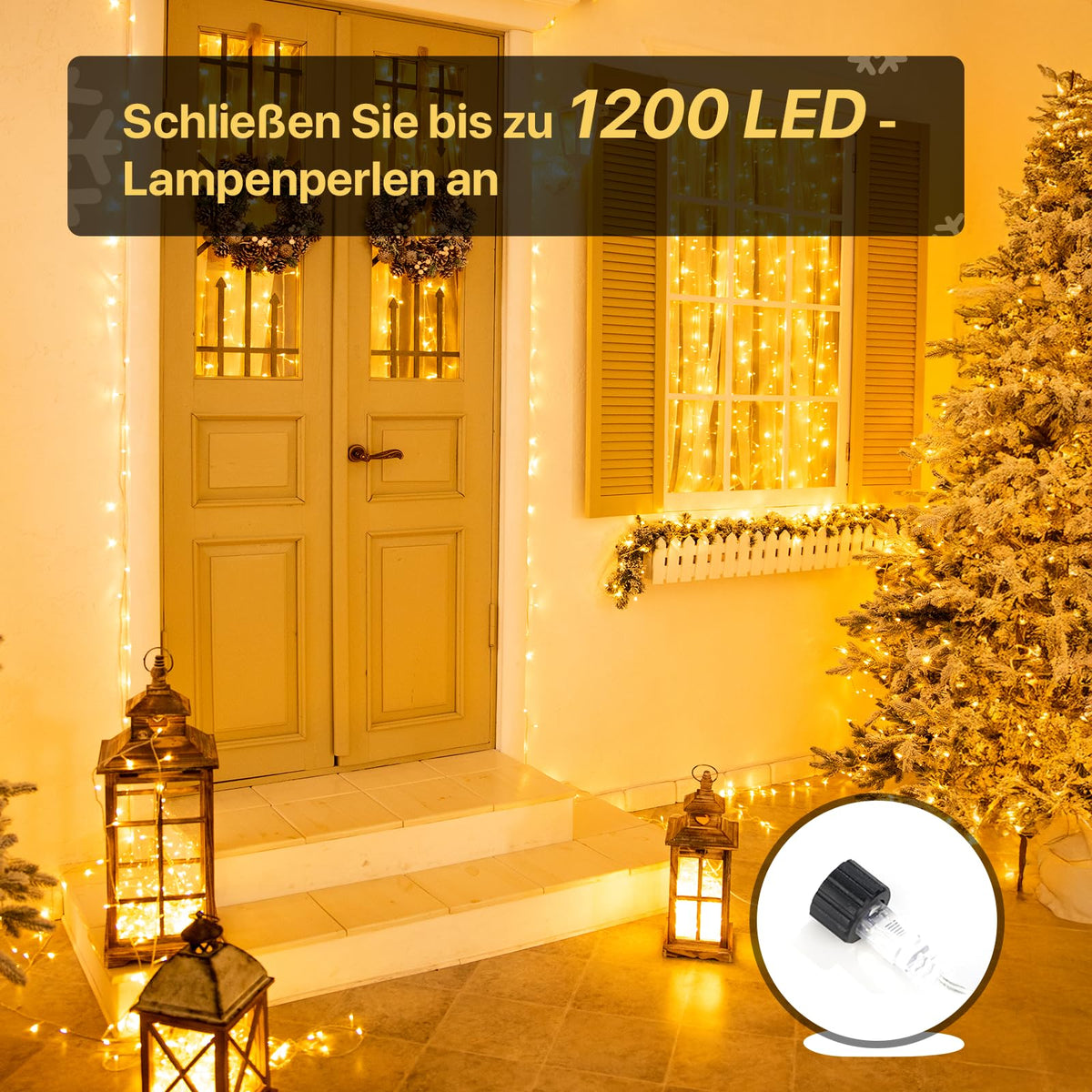 MAGGIFT 10M 400 LED Eisregen Lichterkette Außen Innen, Weihnachtsbeleuchtung Außen mit Fernbedienung/Timer/8 Modi,IP44 Wasserdicht Außenbeleuchtung Weihnachten Lichtervorhang Aussen für Balkon,Outdoor