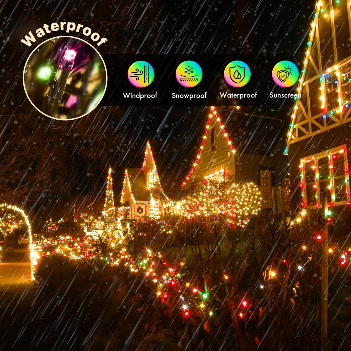 MAGGIFT LED Lichterkette Weihnachtsbaum Außen, 80m 800 LED Lichterketten mit Stecker&Fernbedienung&Timer, Aussen Innen Wasserdicht Lichterkette Tannenbaum Warmweiß für Weihnachtsbeleuchtung Deko