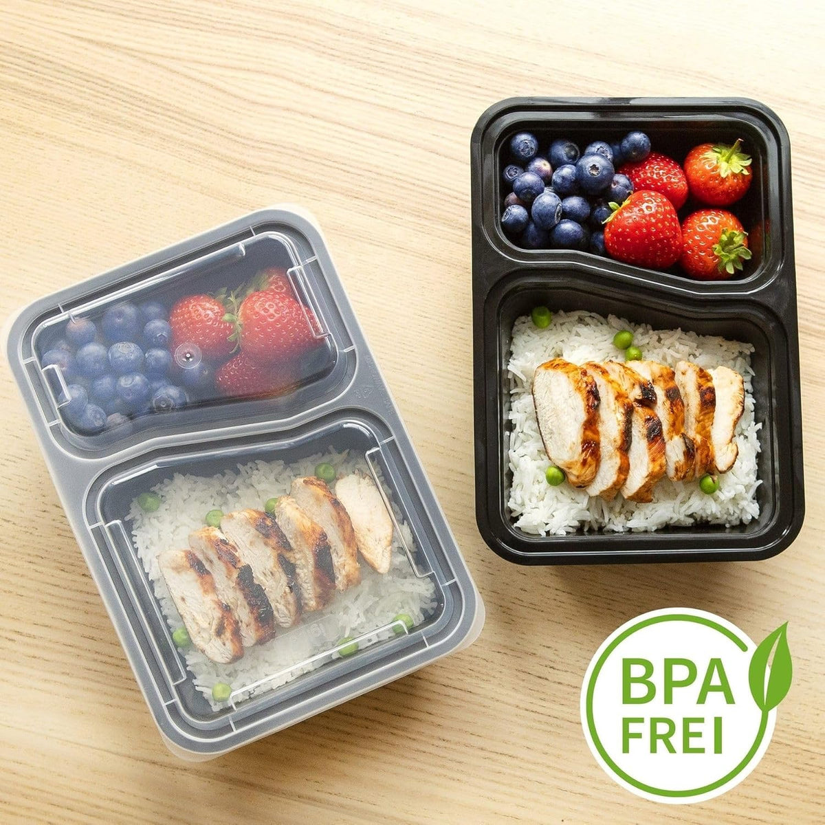 Igluu Meal Prep Boxen (10er-Pack) 2 Fächer – 887ml