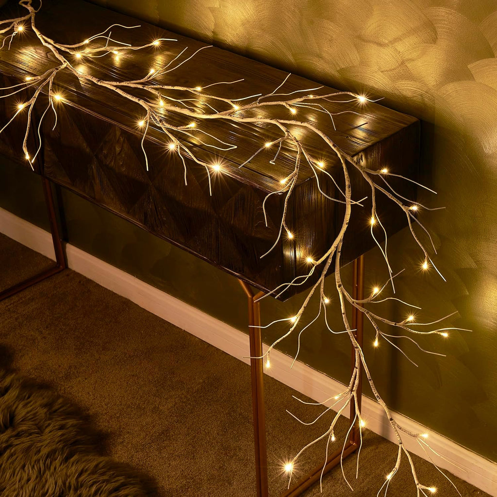Hairui Weidenrebe Baum Lichter mit Timer 180CM 48LEDs Zweige mit LED Beleuchtung Lichterketten Lichterbaum Batteriebetrieben für Weihnachten Wohndekoration