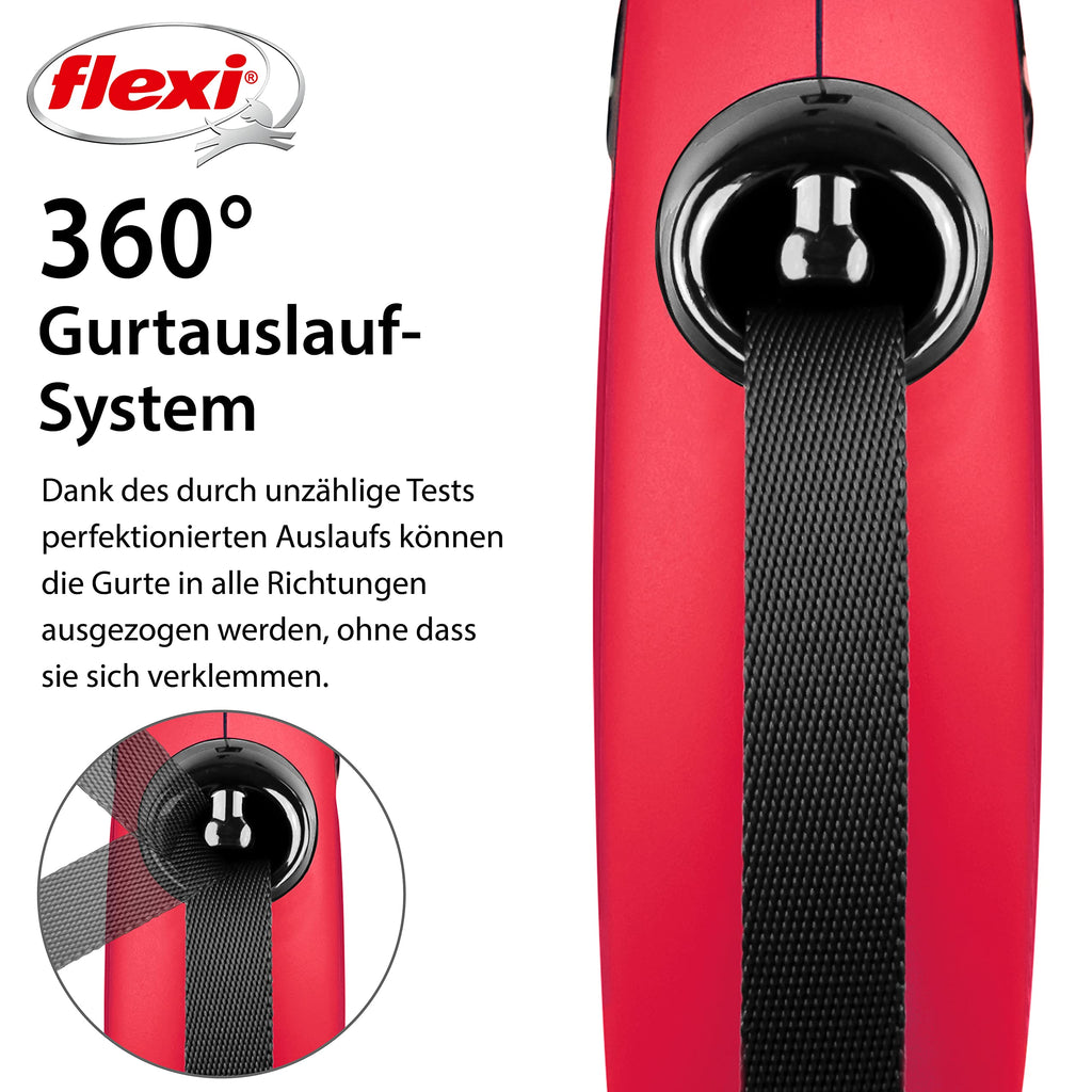 flexi® Classic L Hunde Roll-Leine, 5m Gurt, schwarz