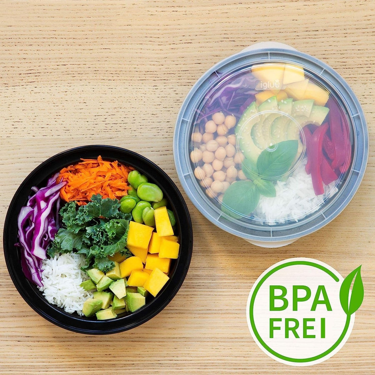 Igluu Meal Prep Boxen, rund (10er-Pack) 1 Fach – 828ml