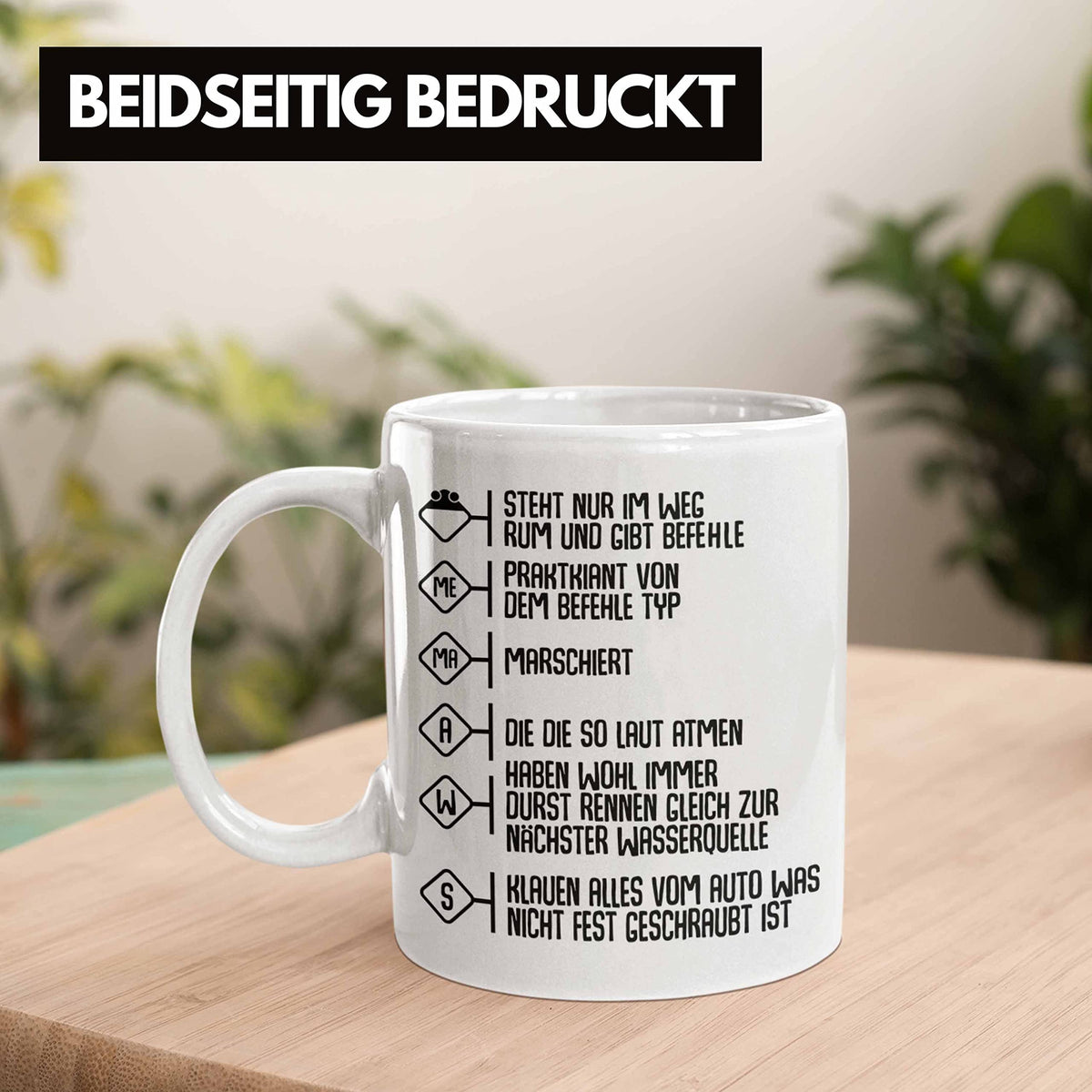 Trendation - Feuerwehr Tasse Geschenke Zubehör Lustig Einsatz Geburtstag Spruch Mann Praktikant (Rot)