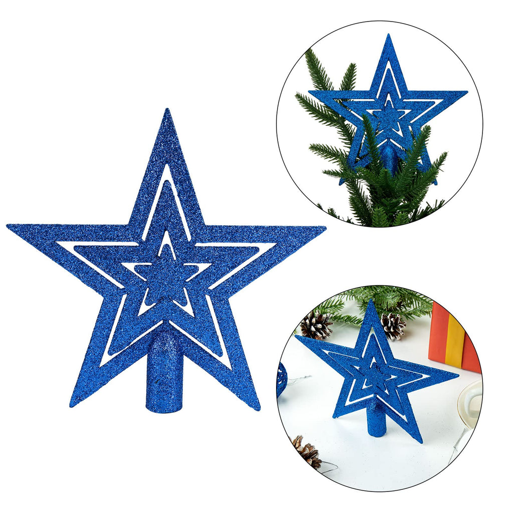 Aitsite 101 Stück Christbaumkugeln Blau Weihnachtskugeln 6CM/4 cm/2 cm Kunststoff Christbaumschmuck Wandbehang Ornamente Weihnachtsbaum Kugeln Flitter Tür Dekorationen Festival Dekore